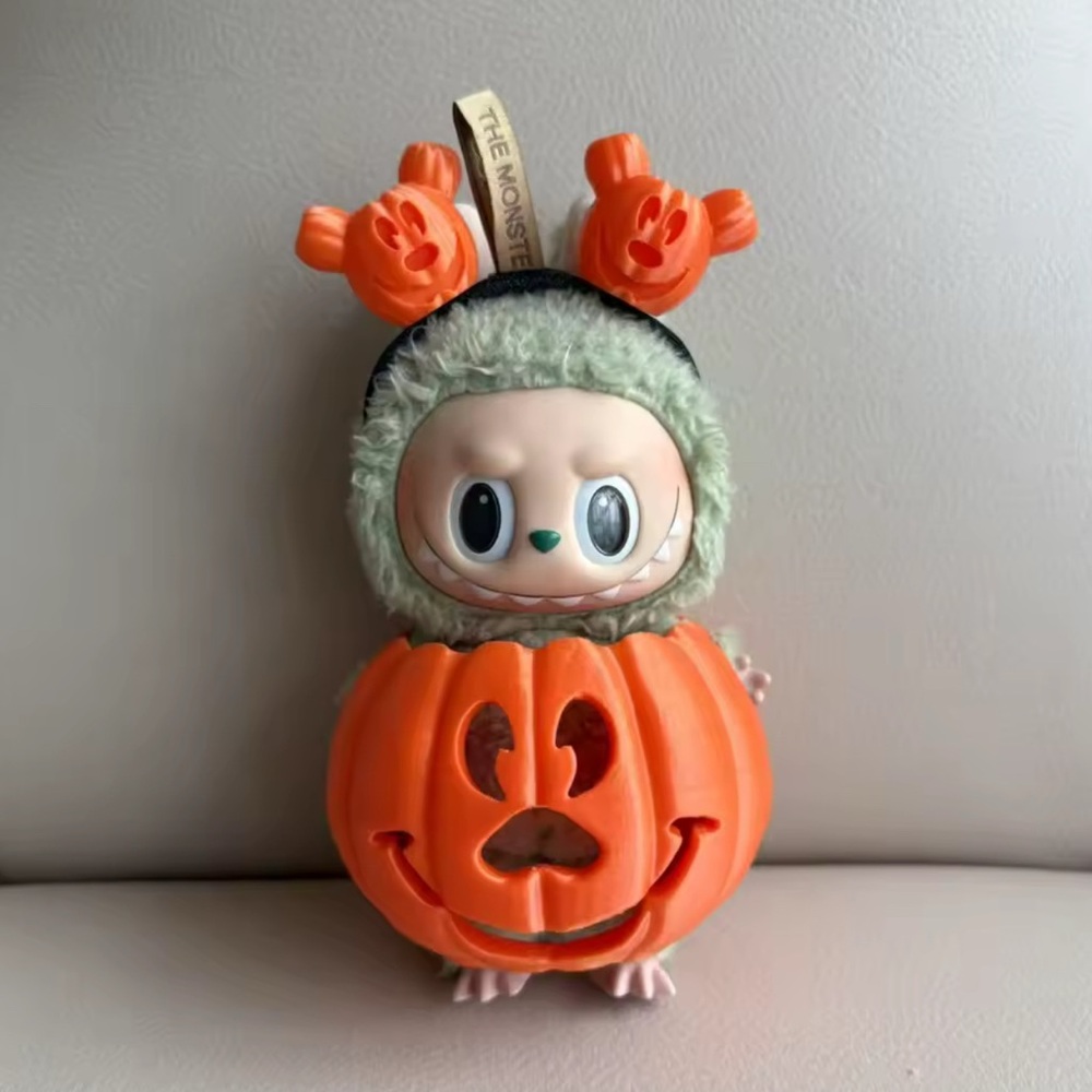 Mickey Style 3D Printed Doll Costume 🎃 Fits 15-17cm LaBuBu’s - ORANGE